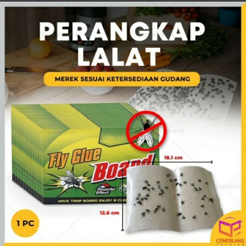 Jual Perangkap Lem Lalat Kertas Papan Glue Pad Serangga Pest Sekali