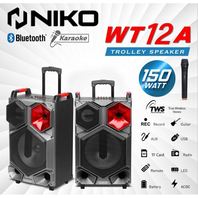 Jual Niko Wt A Speaker Portable Meeting Trolley Inch Watt