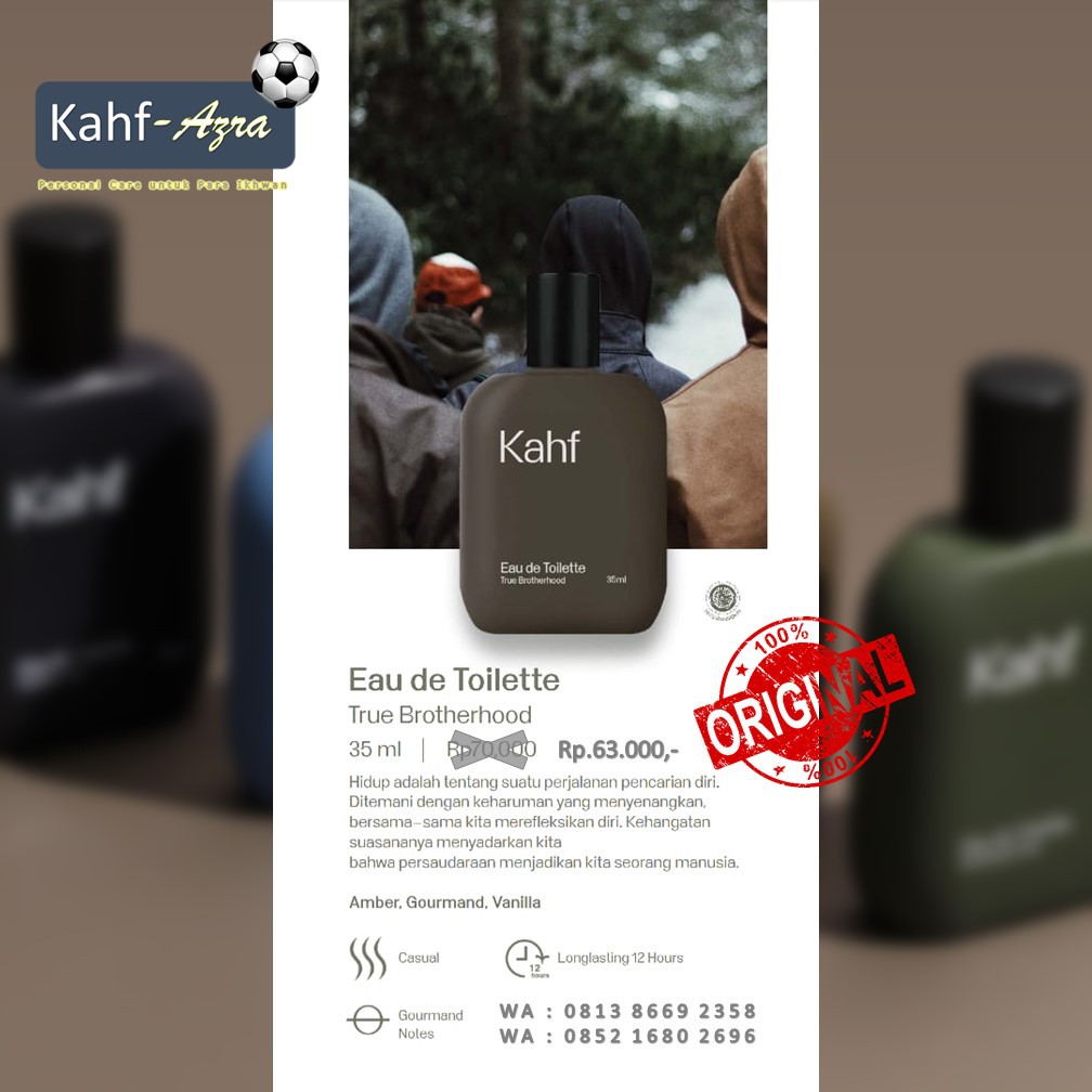 Jual Kahf Eau De Toilette True Brotherhood Brown Ml Shopee Indonesia