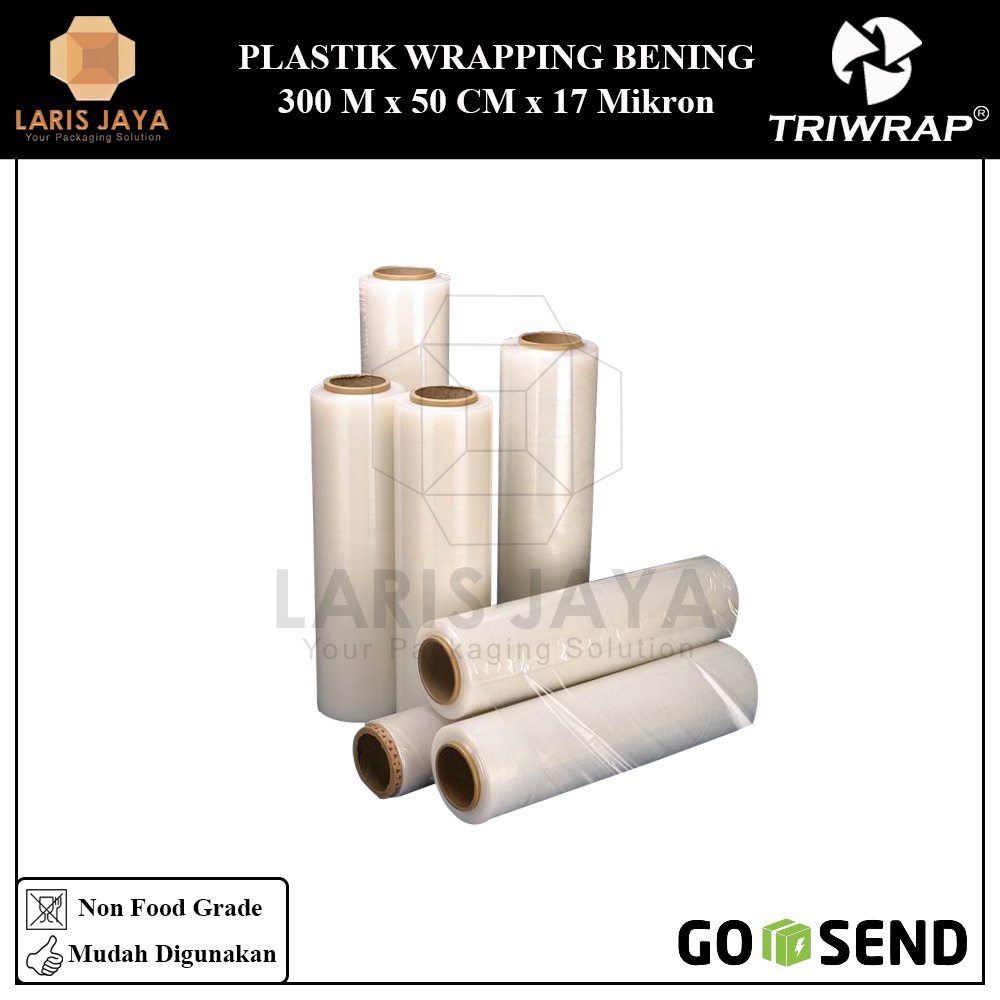 Jual Plastik Wrapping Stretch Film Ukuran 50 Cm X 300 M Bening Clear