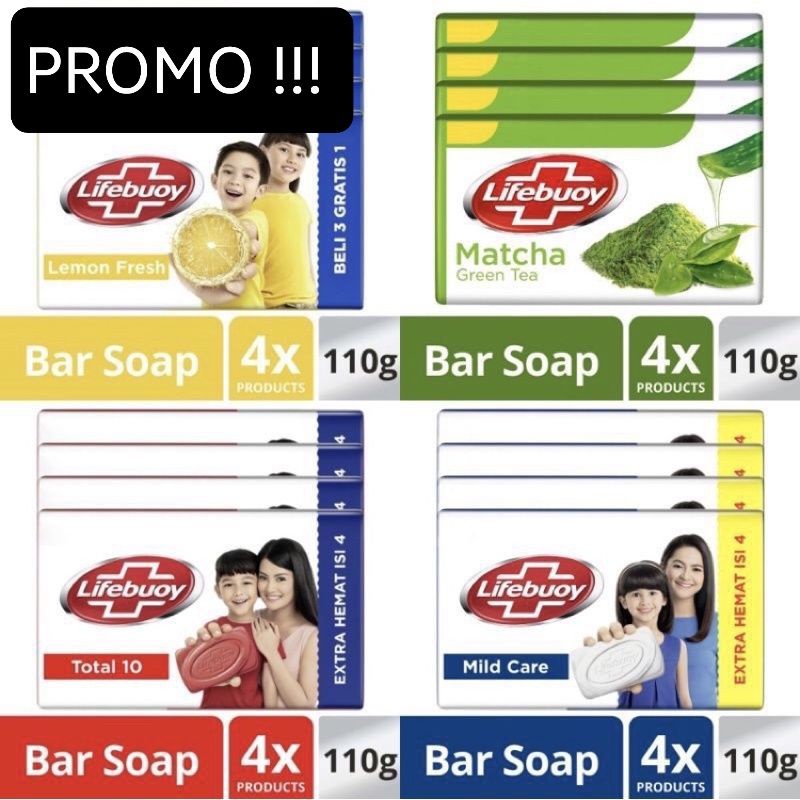 Jual SABUN BATANG LIFEBUOY HEMAT 4PCS100 GR Kemasan Baru Shopee