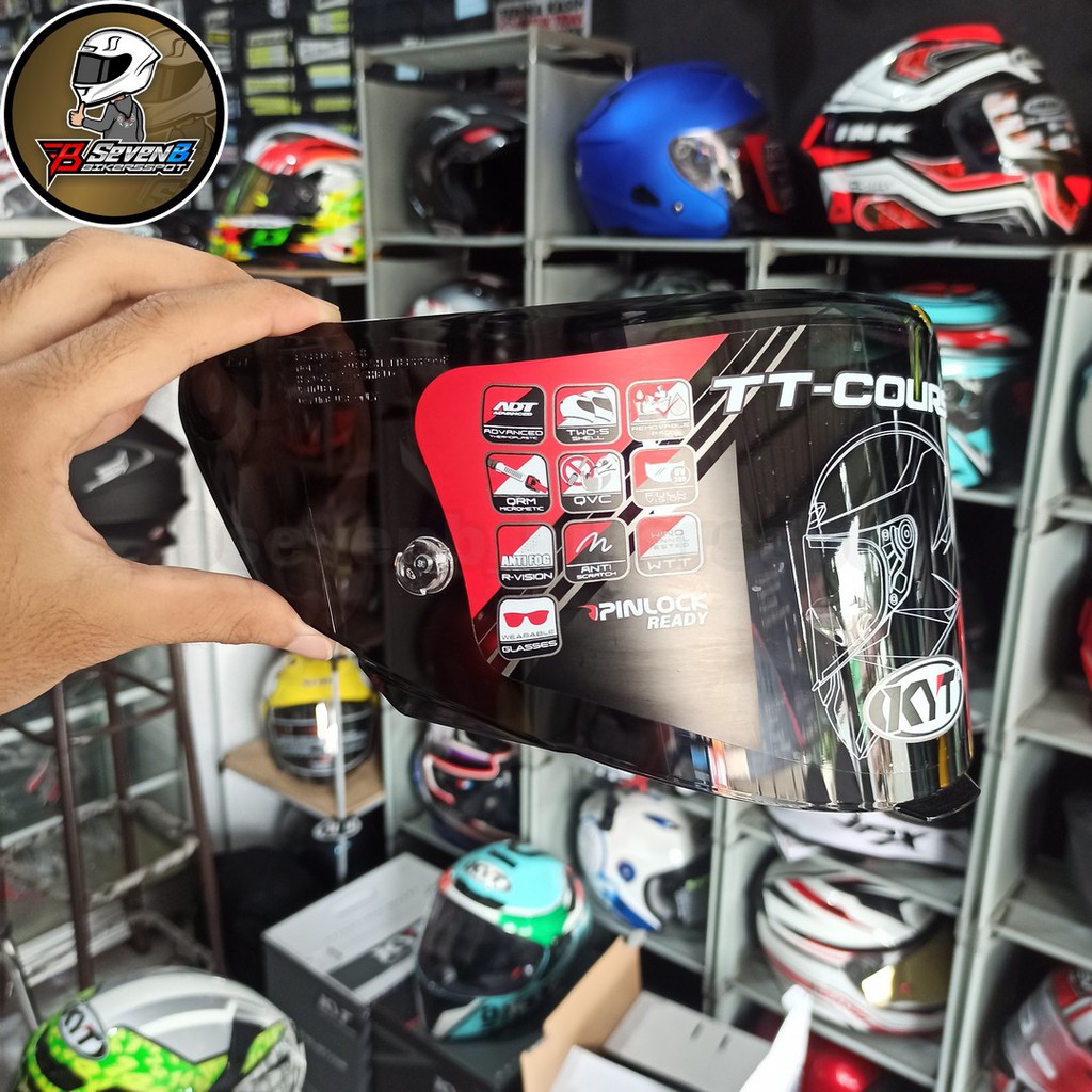 Jual Visor Kaca Dark Hitam Light Smoke Flat Kyt Tt Course Corse Ttc