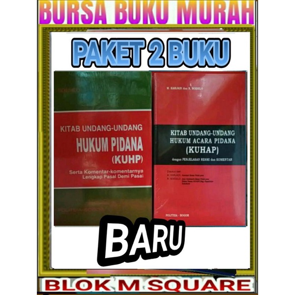 Jual Buku Paket Dua Buku Kuhp Dan Kuhap By R Soesilo Shopee Indonesia