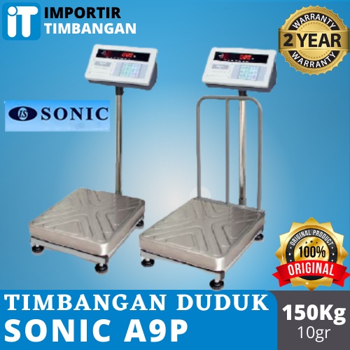 Jual Timbangan Duduk Barang Digital Sonic A9P Pagar 150 Kg Ekspedisi