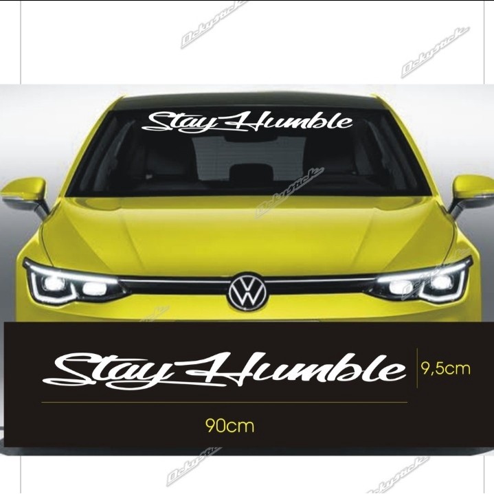 Jual STIKER KACA MOBIL KEREN CUTTING STICKER MOBIL STAY HUMBLE 90CM