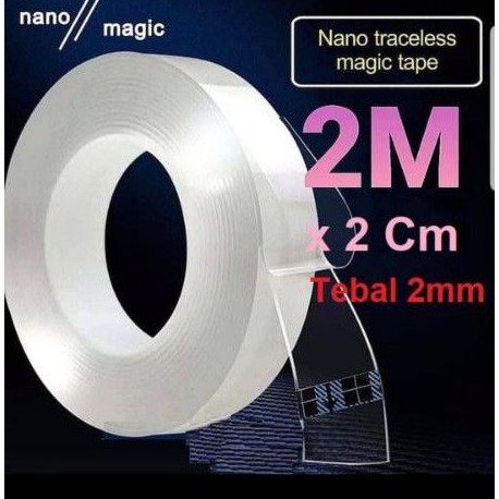 Jual Isolasi Nano Magic Double Tape Transparan Mm Mm Shopee Indonesia