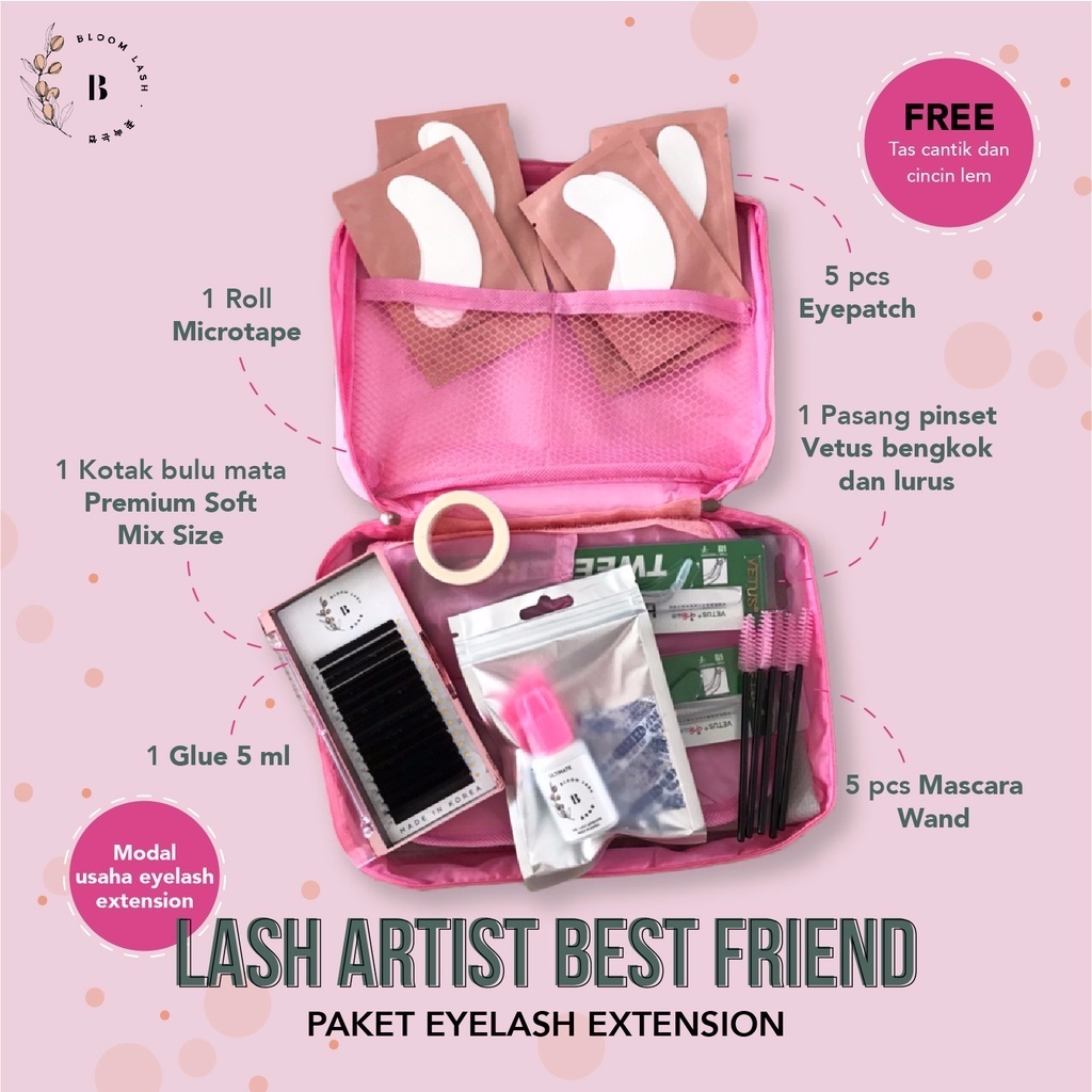 Jual Paket Eyelash Extension Sambung Bulu Mata Untuk Pemula Murah Untuk