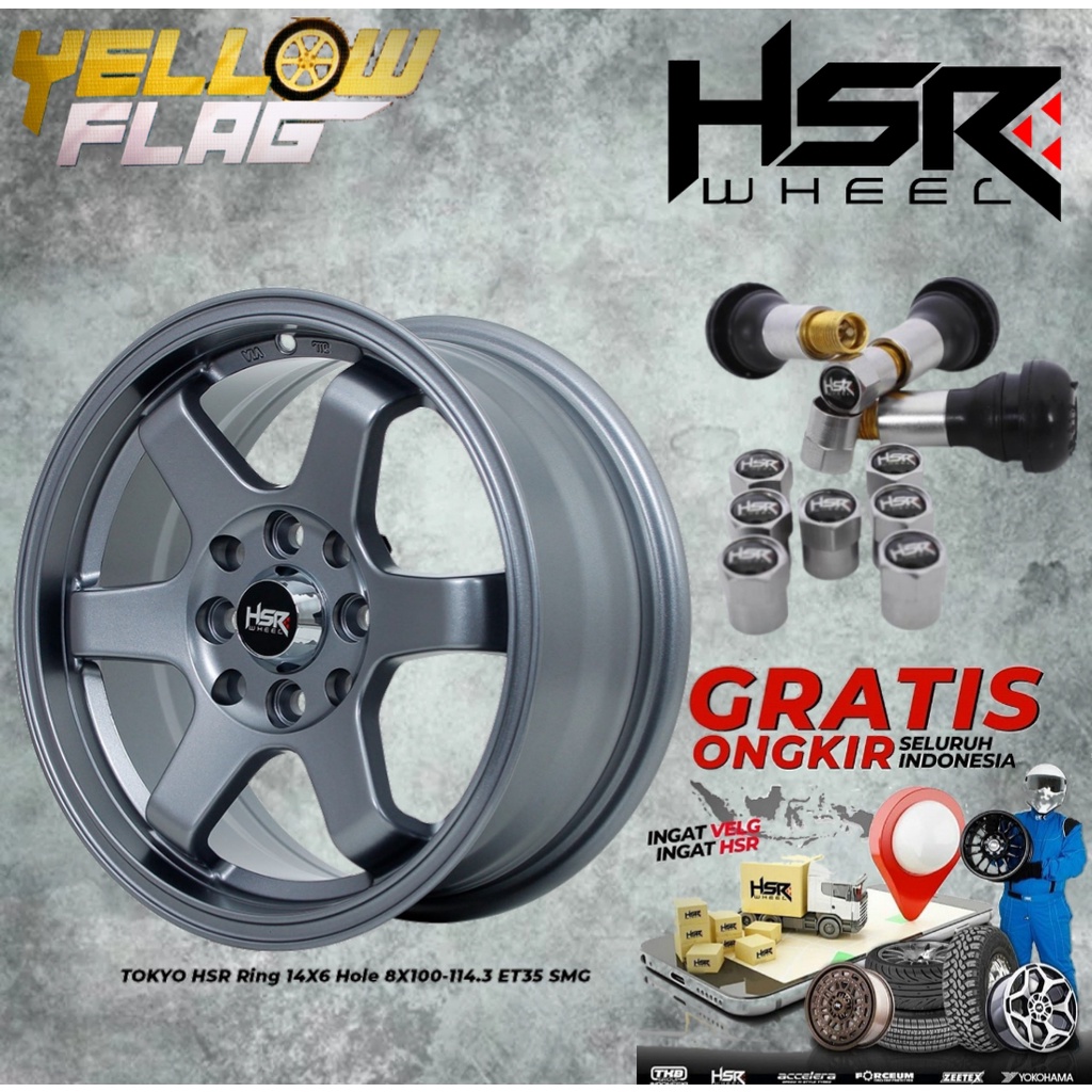 Jual Velg Mobil Jdm Ring Hsr Tokyo Pelek Mobil Brio Sigra Shopee