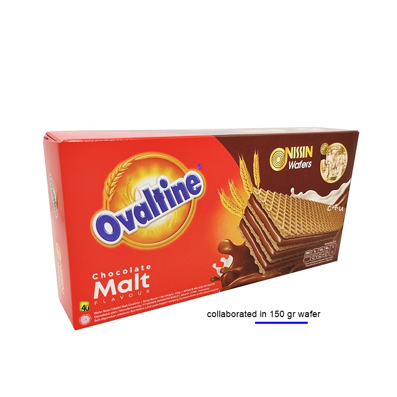 Jual Nissin Ovaltine Wafer Chocolate Malt Netto 150gr Shopee Indonesia