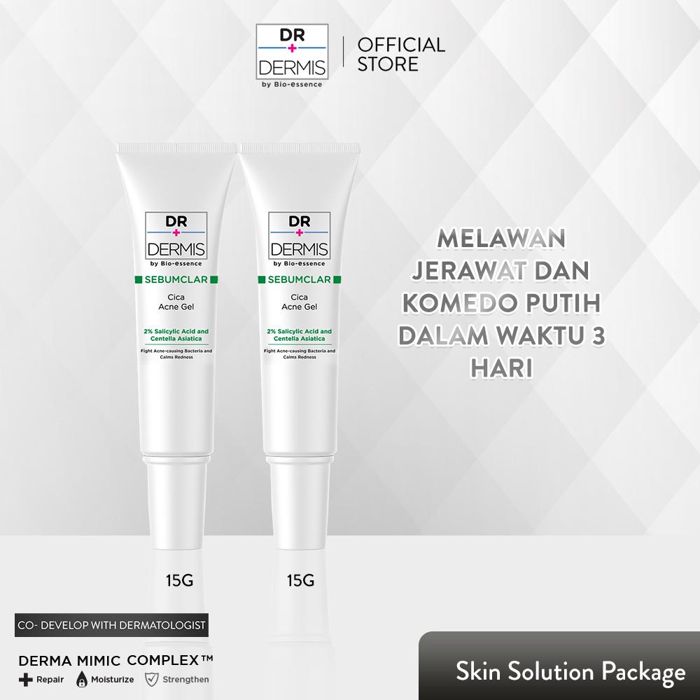 Jual Dr Dermis Twin Pack Gel Jerawat Salicylic Acid Sebumclar Cica