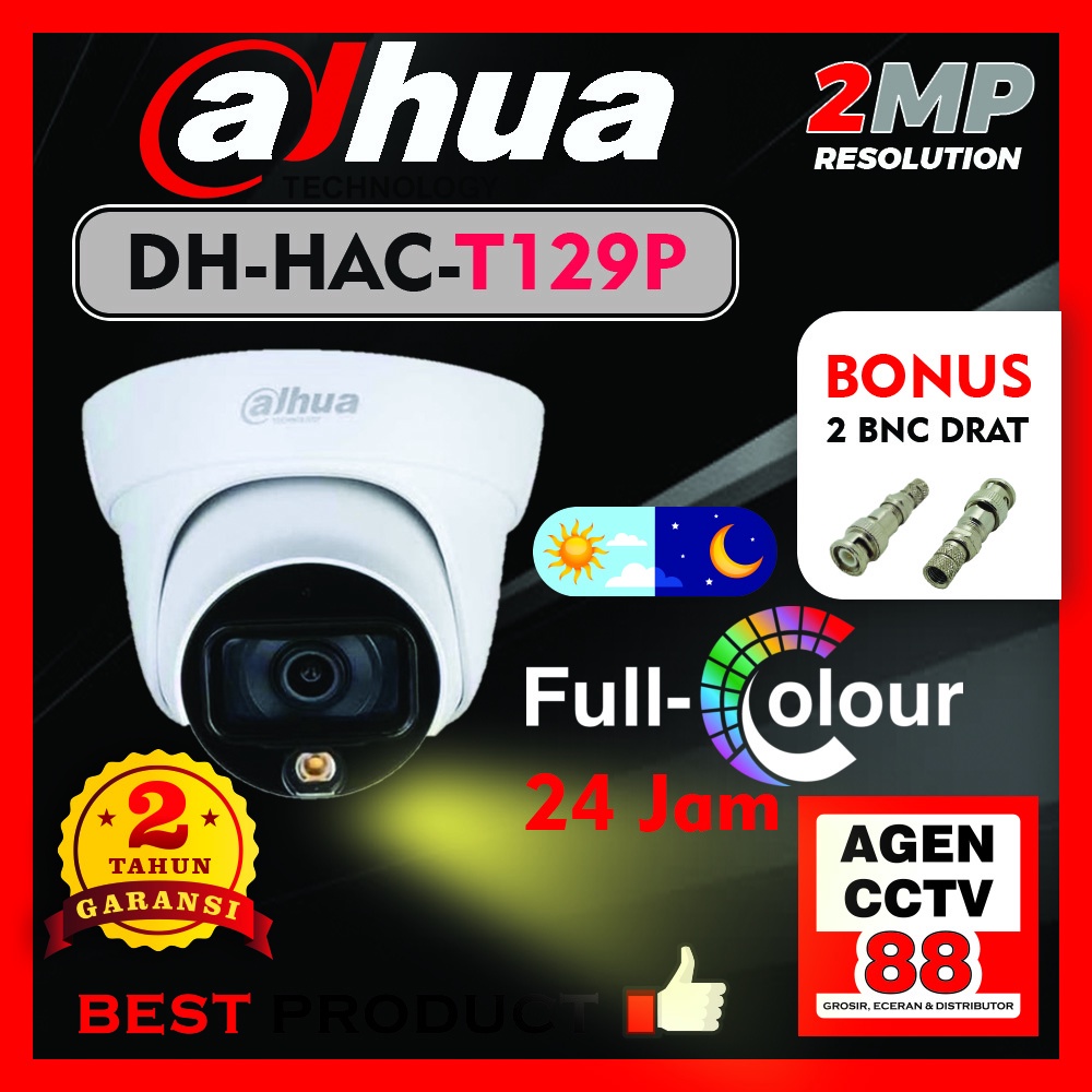 Jual DH HAC T1A29P CCTV Dahua Indoor 2MP FULL COLOR Colorvu Promo BONUS