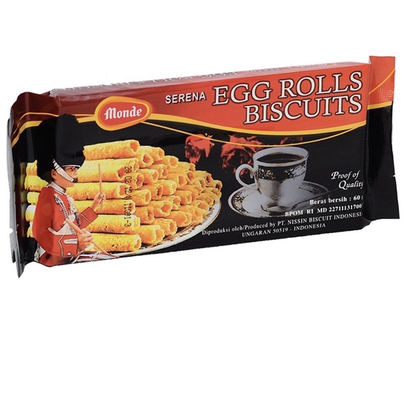 Jual MONDE SERENA EGG ROLL 60GRAM BISKUIT SERENA EGGROLL Shopee