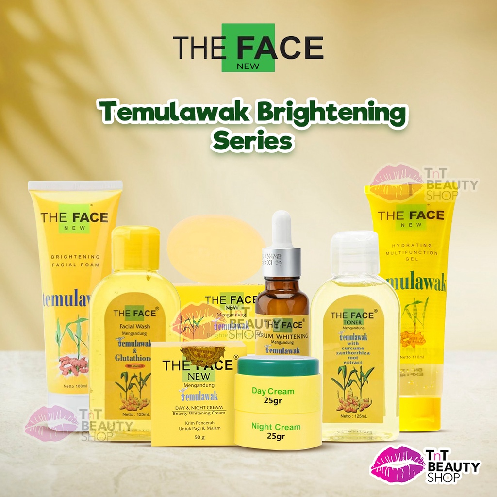 Jual The Face Temulawak Brightening Series Facial Wash Toner Day