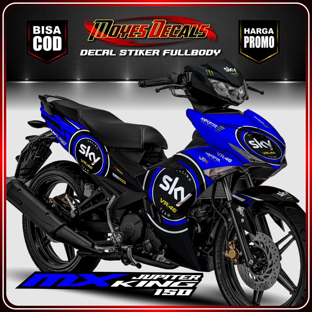 Jual Stiker Decal New Jupiter Mx King Full Body Motif Sky Racing