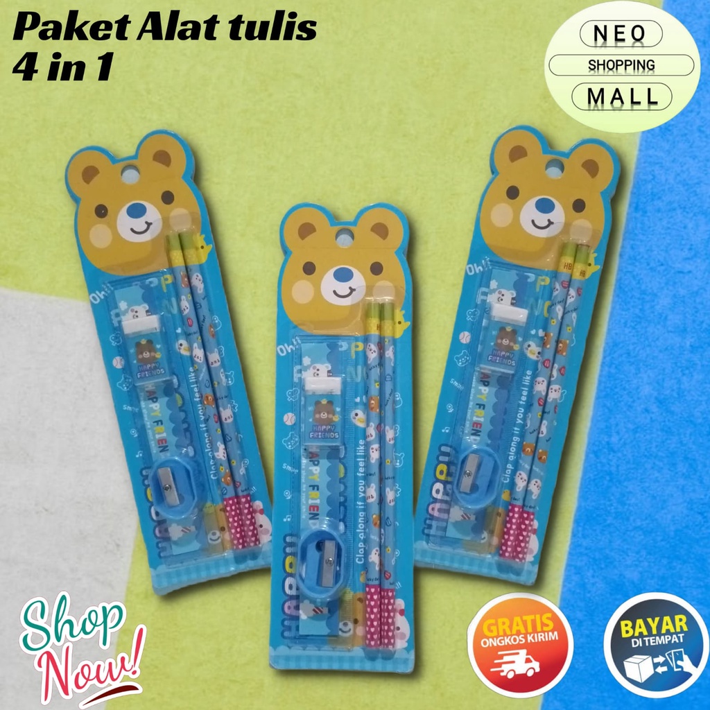 Jual Set Alat Tulis In Karakter Stationery Pensil Set Souvenir Alat