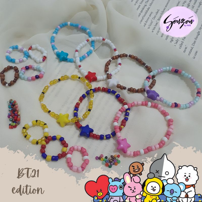 Jual Bt Edition Gelang Kpop Manik Beads Bracelet Korea Cincin K Pop