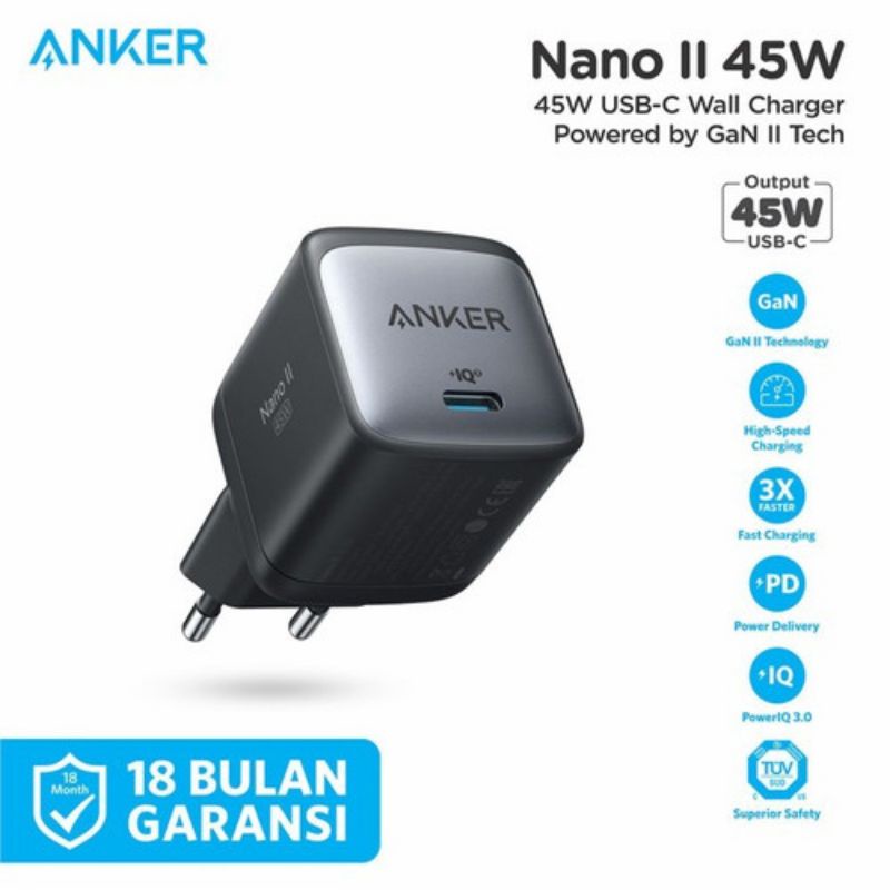 Jual Charger Anker Powerport Nano Ii W Usb C Original Anker A