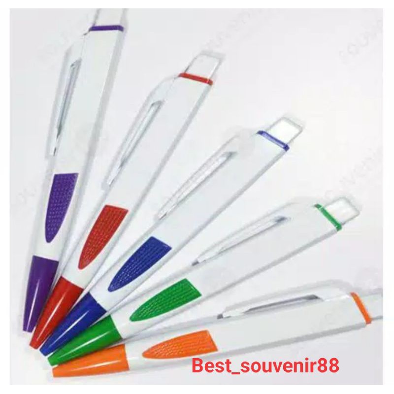 Jual Pulpen Plastik Gepeng Ballpoint Plastik Souvenir Pulpen Polos