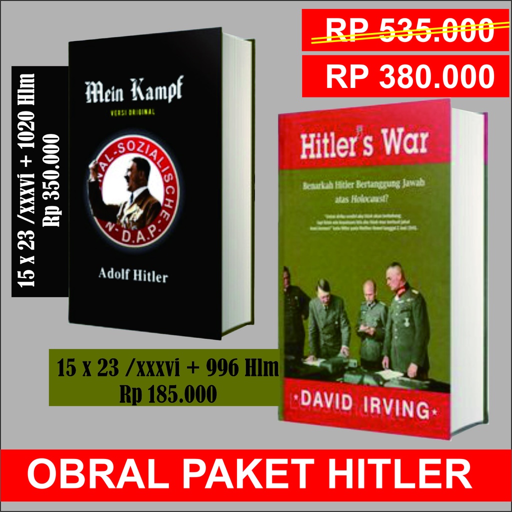 Jual Paket Buku Hitler Mein Kampf Edisi Lengkap Hc Hitlers War Hc