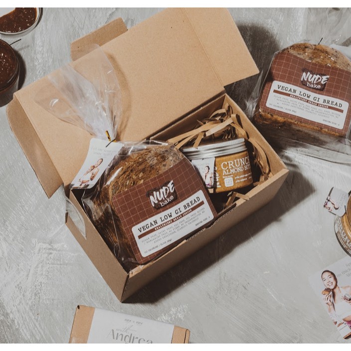 Jual NUDE X Andrea Set A Vegan Low GI Roti Tawar Almond Butter