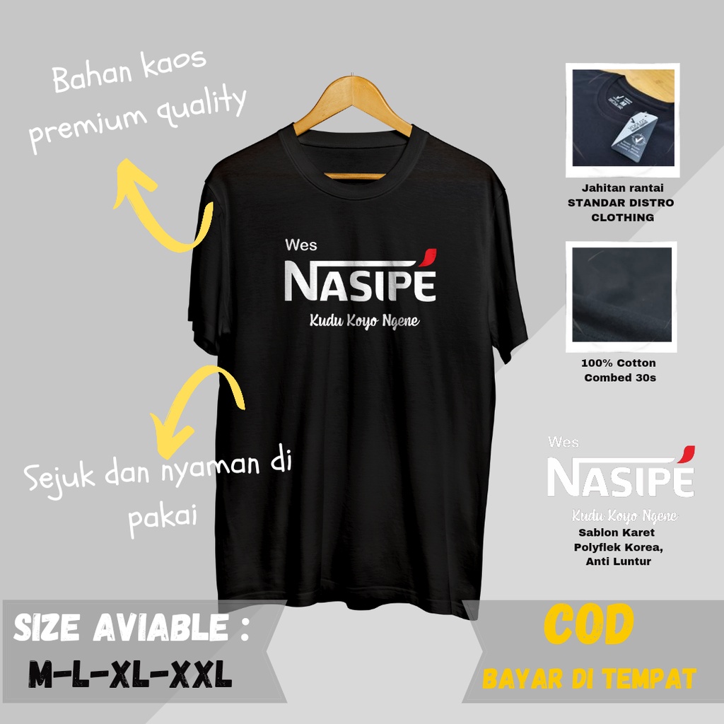 Jual Kaos Baju Kata Kata Plesetan Bahasa Jawa Merek Nasipe Desain Unik