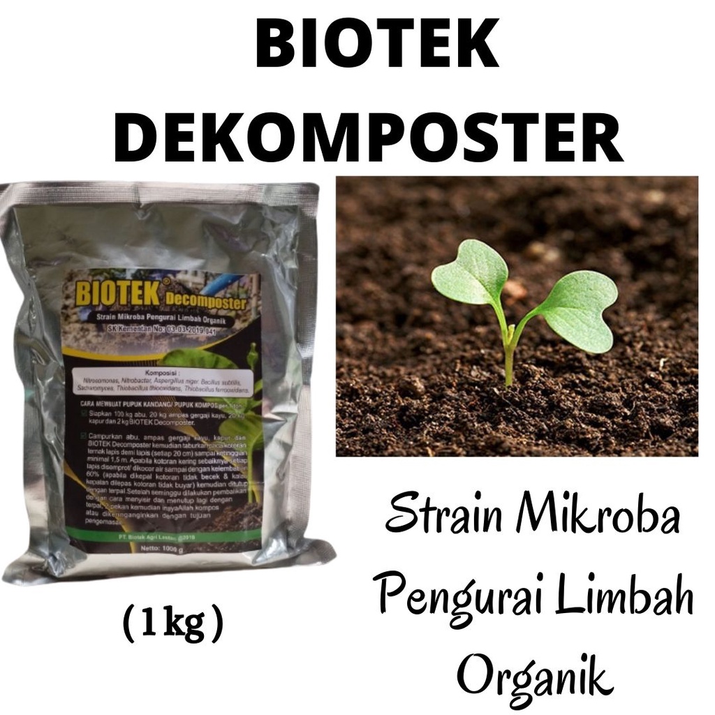 Jual DECOMPOSER Biotek Pembuat Kompos Pupuk Organik Mikrobakteri Pupuk