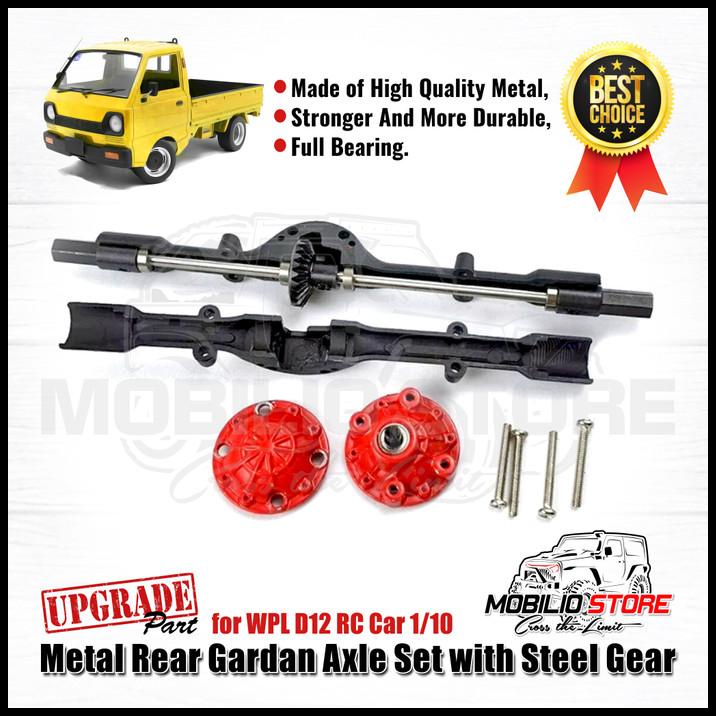 Jual Upgrade Part Metal Rear Axle Set With Steel Gear Wpl D12 Rc Gardan