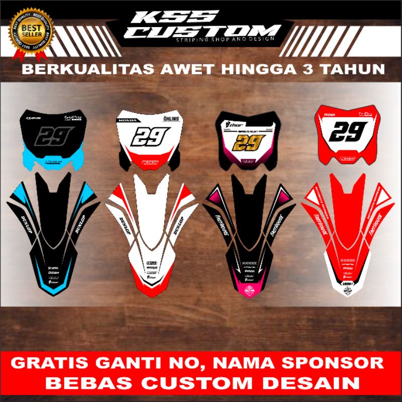 Jual DECAL PAPAN NOMOR CRF 150L DECAL PAPAN START CRF DECAL PAPAN