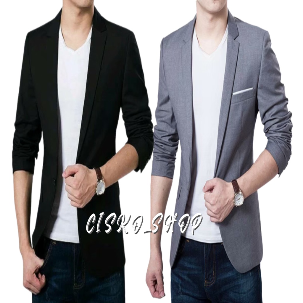 Jual CISKO SHOP JAS BLAZER PRIA KOREAN STYLE M L XL XXL JAS BLAZER