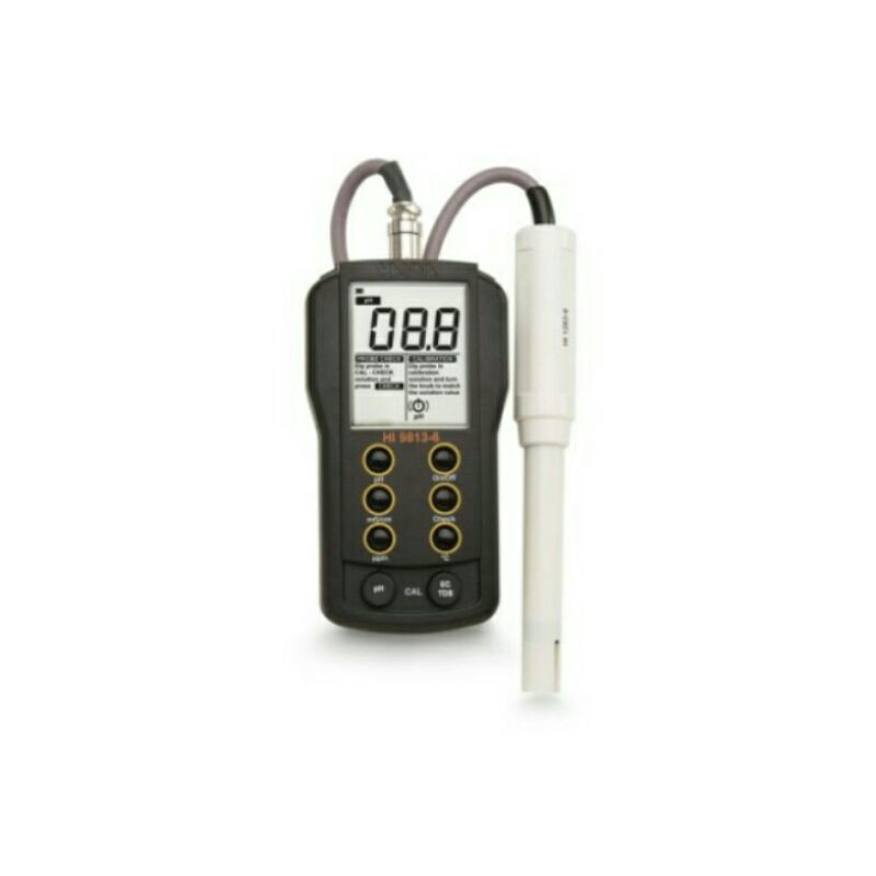 Jual Portable Ph Ec Tds Temperature Meter With Cal Check Hi