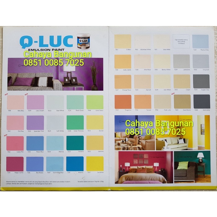 Jual QLUC Q LUC QILUC CAT TEMBOK WARNA NIPPON PAINT PAIL PEL 20 20KG