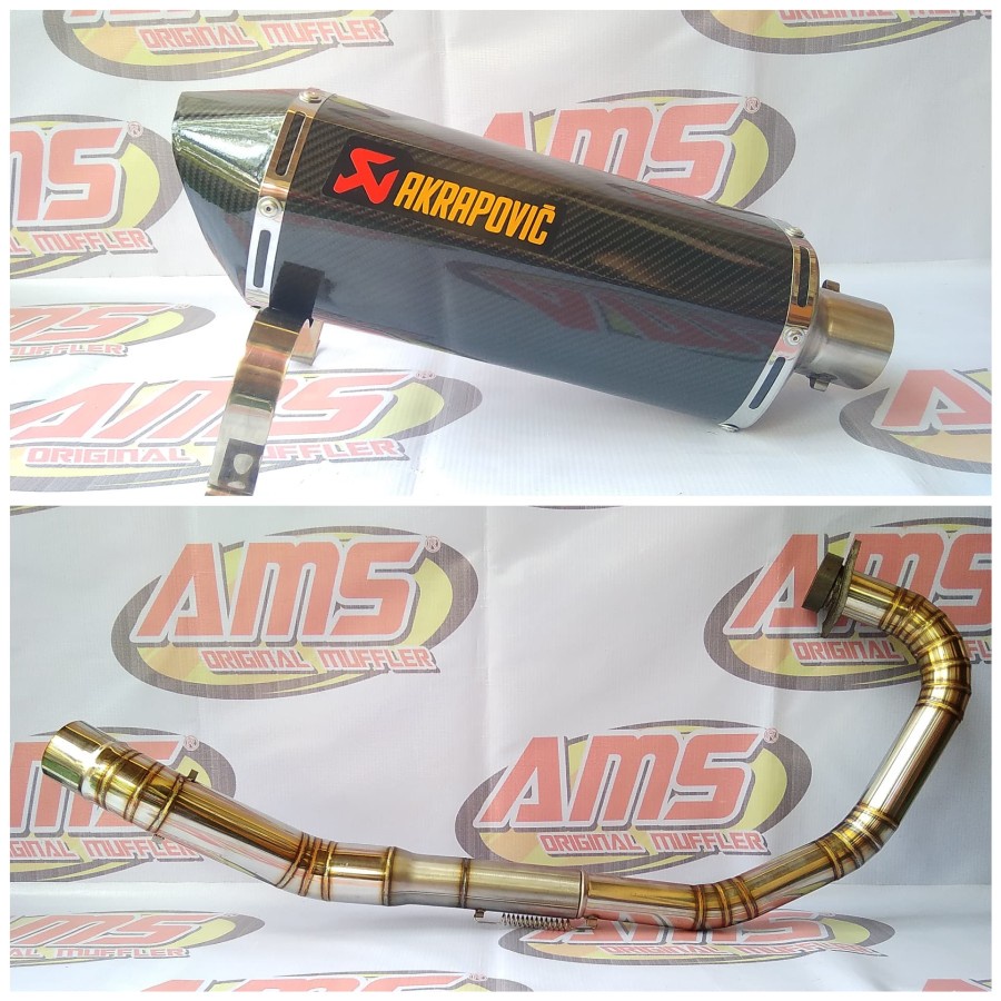 Jual Knalpot Racing Akrapovic Carbon Scorpio Fullsystem Pnp Shopee