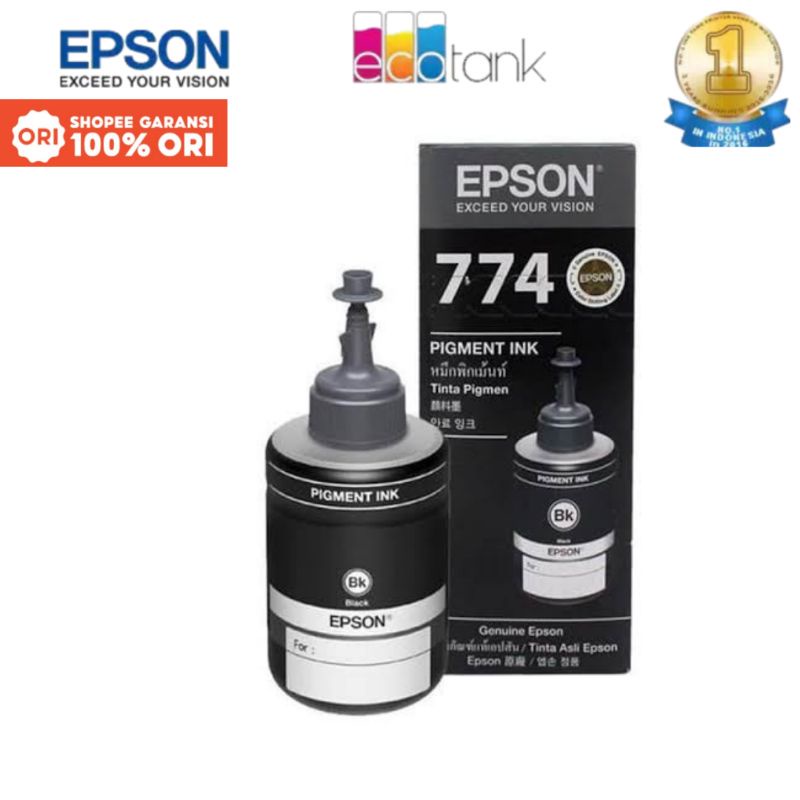 Jual Tinta Epson 774 Black Original Pigmen T774 T7741 Original Untuk