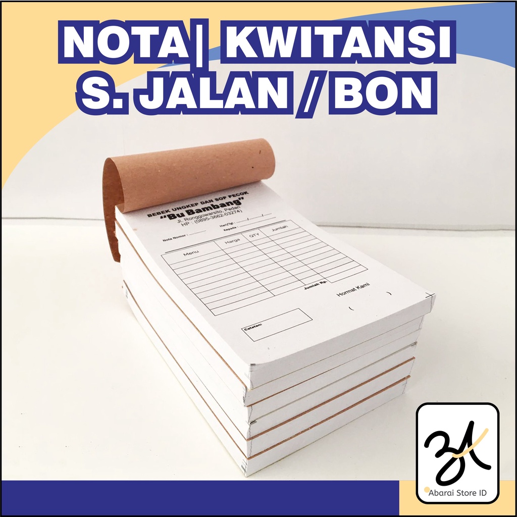 Jual CETAK NOTA BON FAKTUR CUSTOM 1 3PLAY Shopee Indonesia