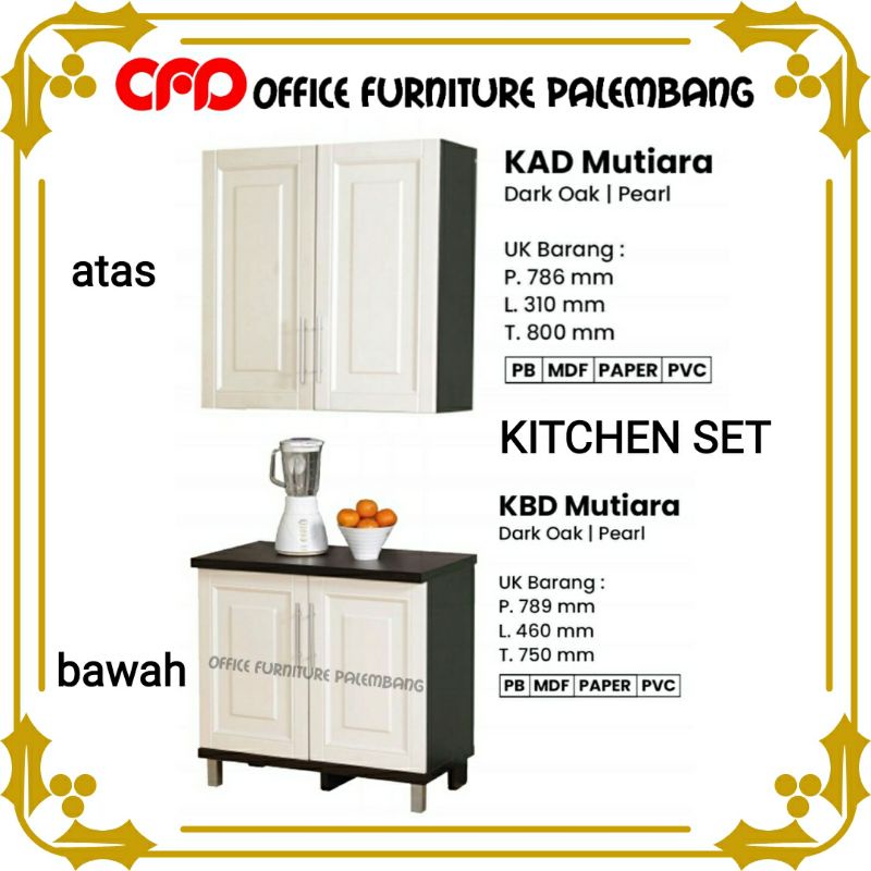 Jual Kitchen Set Olympic KAD KBD MUTIARA Lemari Dapur Lemari Makan Rak