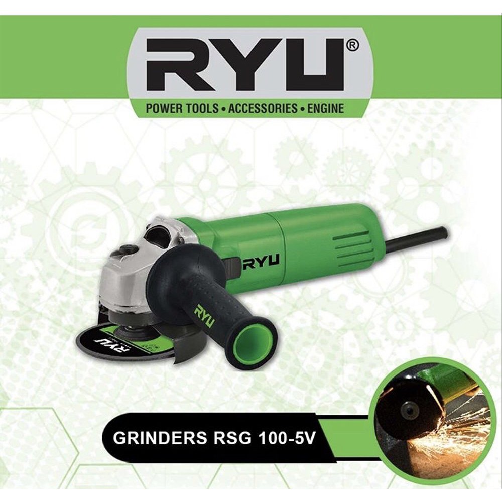 Jual Mesin Gerinda Tangan Ryu RSG 100 5V Angle Grinder Variable Speed