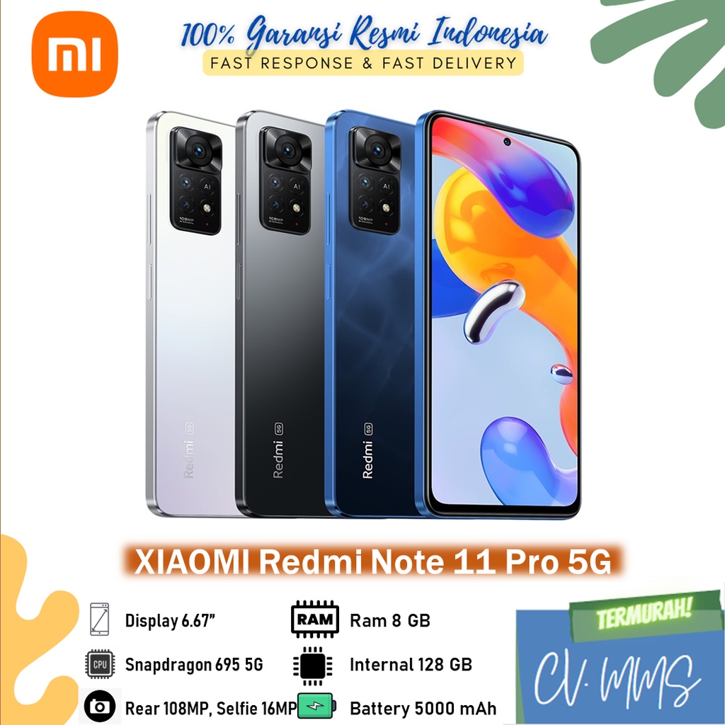 Jual Xiaomi Redmi Note 11 Pro 5G 8 128 Garansi Resmi BNIB NO REPACK