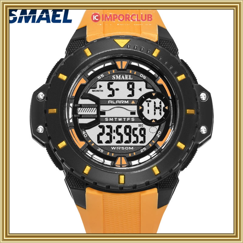 Jual Mens Digital Wristwatches Waterproof Smael Sport Watches Alarm