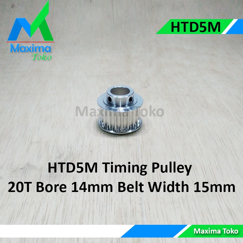 Jual Timing Pulley HTD5M Gigi 20 Teeth Bore 5mm 6 35mm 8mm 10mm 12mm