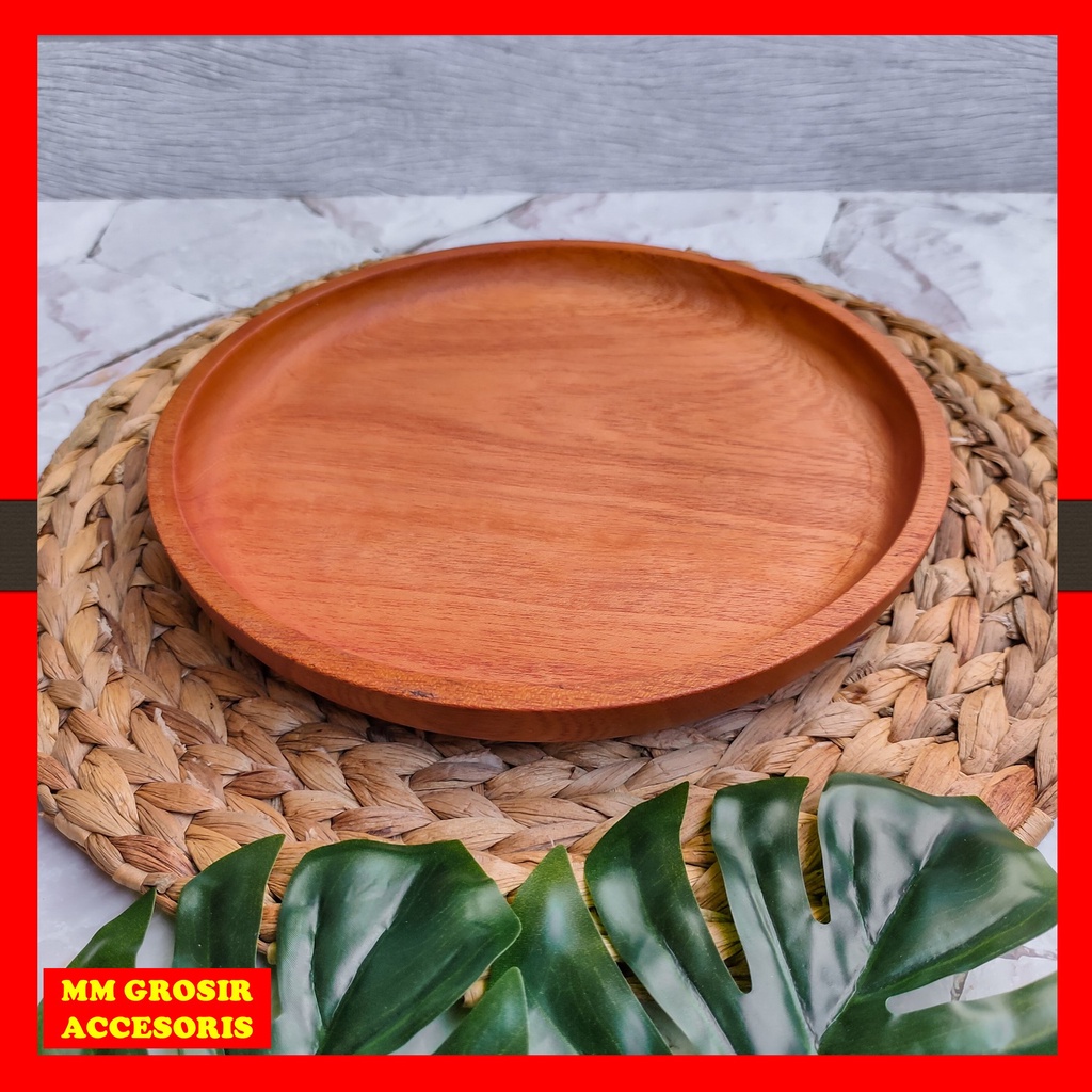 Jual Piring Bulat Kayu Mahoni Termurah Shopee Indonesia