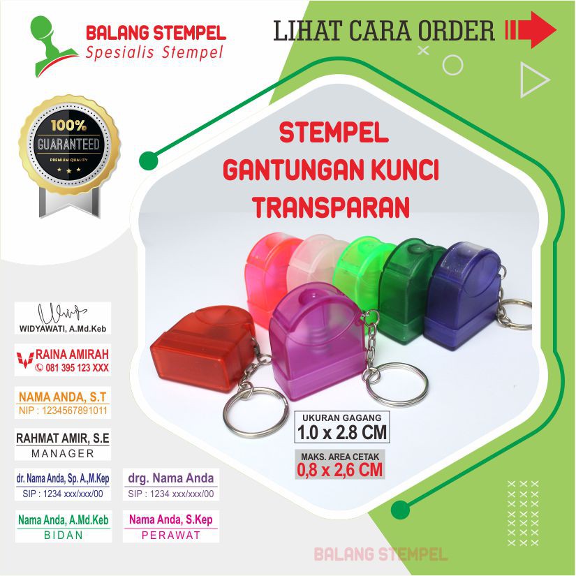 Jual Stempel Nama Dokter Bidan Perawat Apoteker Cap Stampel Flash Warna