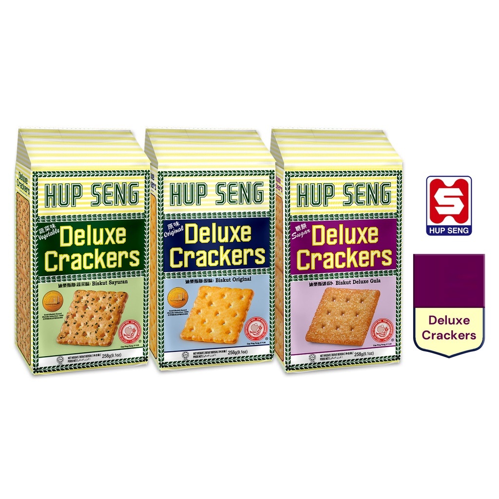 Jual Hup Seng Deluxe Crackers Vegetables Original Cheese Sugar