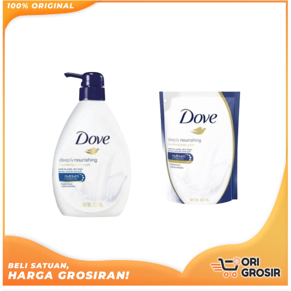 Jual ORI 100 DOVE Body Wash Deeply Nourishing Pump Refill Shopee