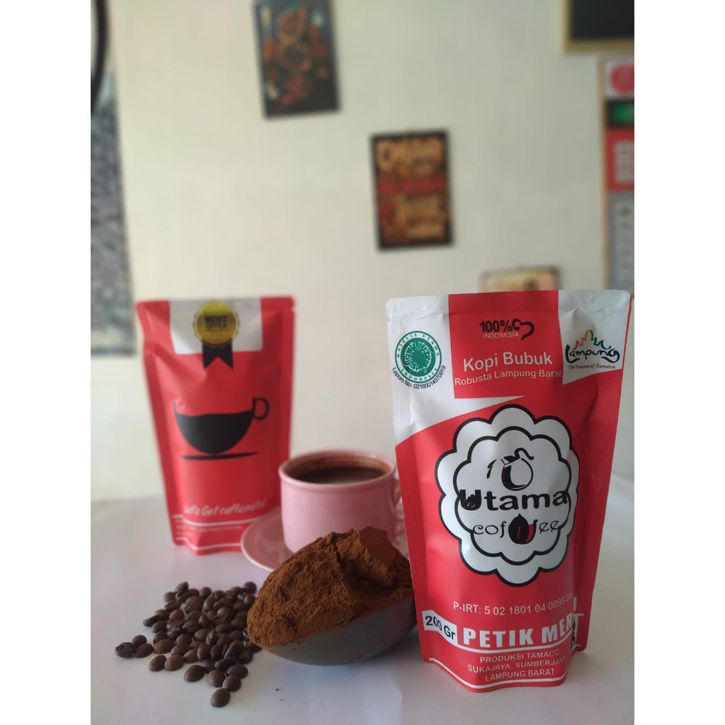 Jual Kopi Bubuk Robusta Asli Lampung Petik Merah Utama Coffee Roastery