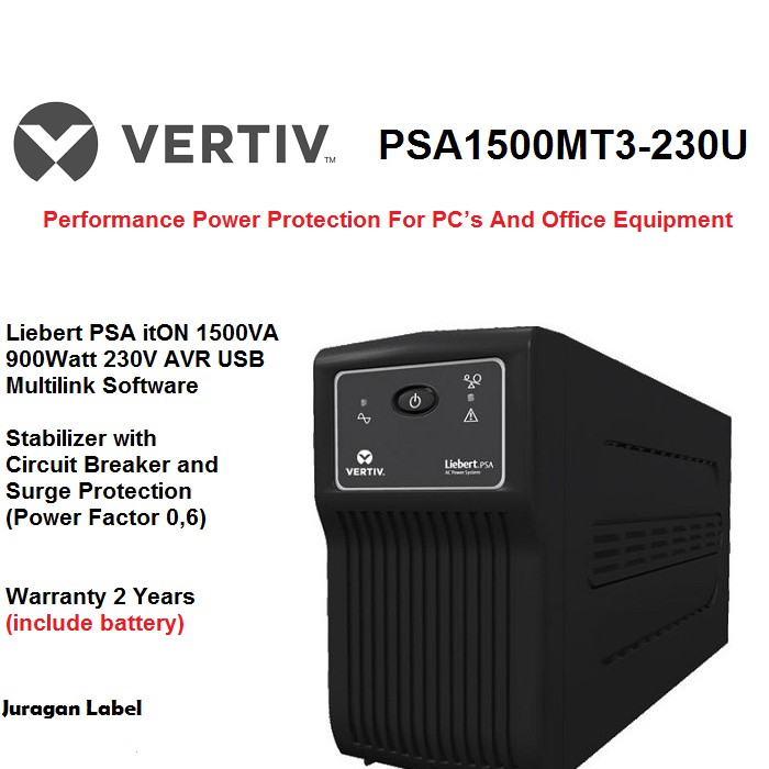 Jual UPS PSA1000MT3 230U VERTIV Liebert ItON Stabilizer PSA1000 MT3