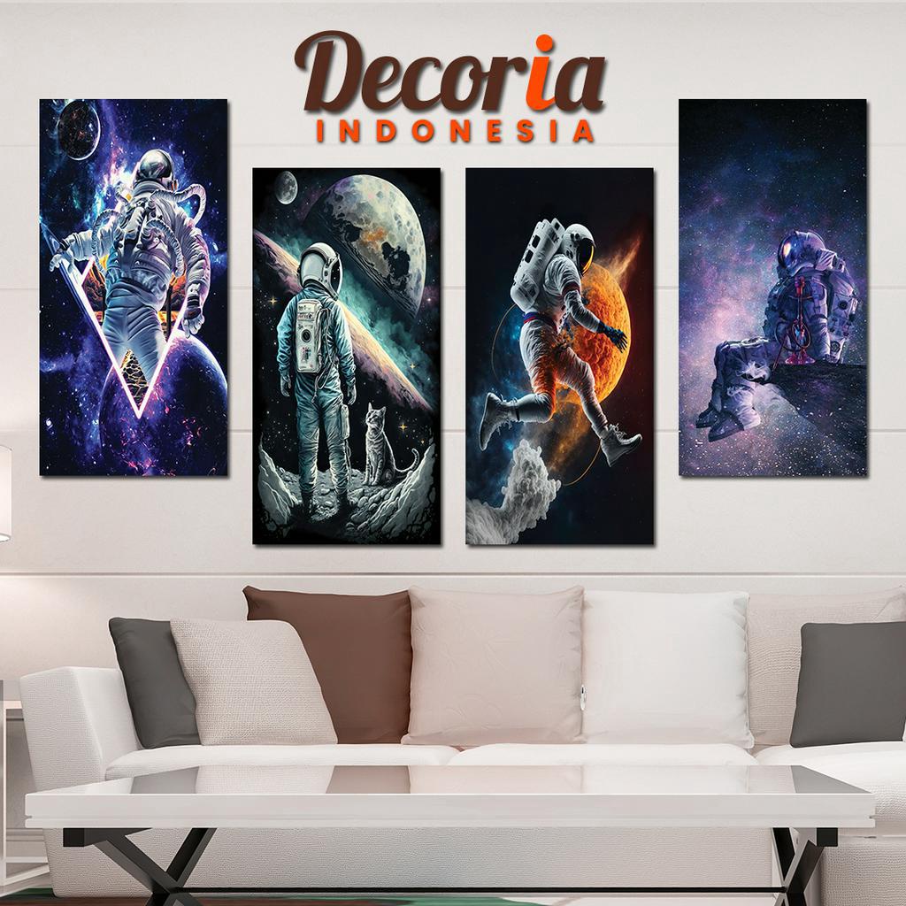 Jual Hiasan Dinding Astronout Color 5 Poster Pajangan Rumah Kamar