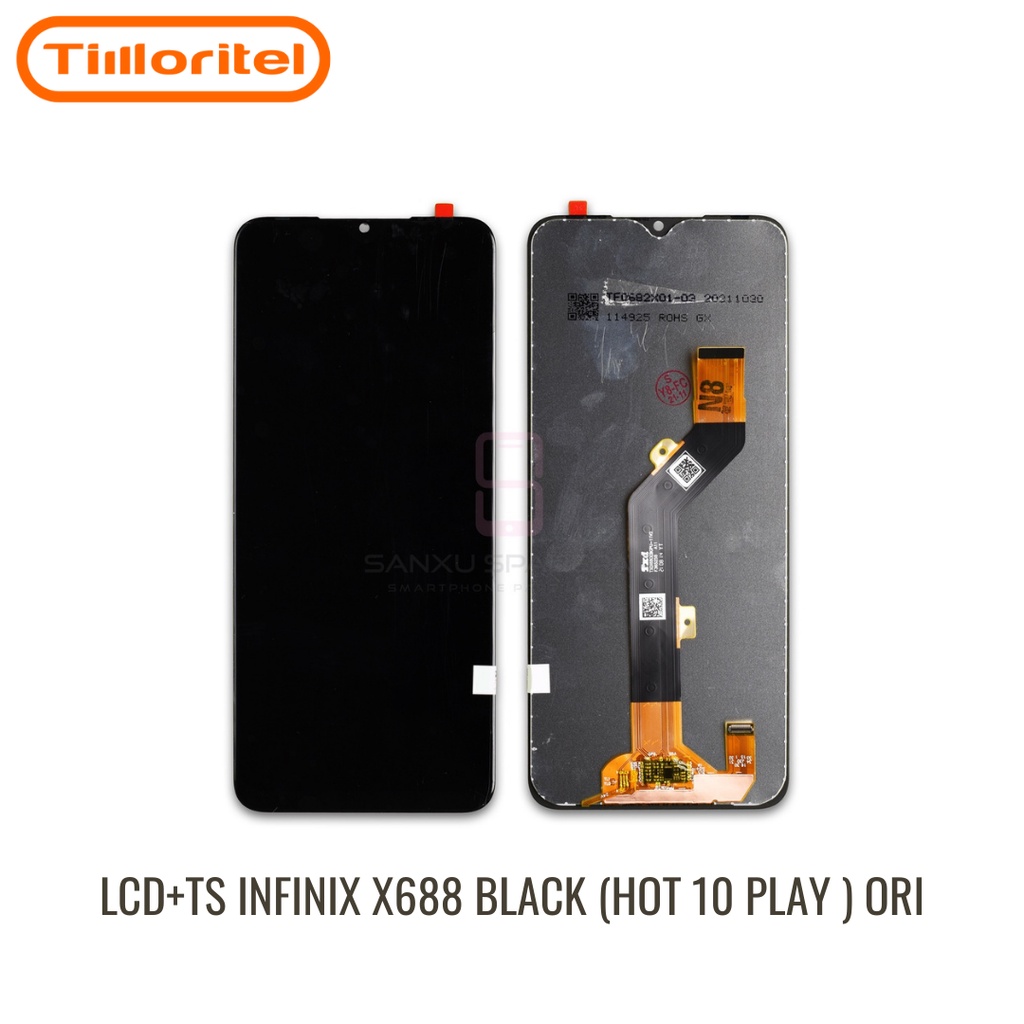 Jual LCD TOUCHSCREEN INFINIX X688 BLACK HOT 10 PLAY ORI Shopee