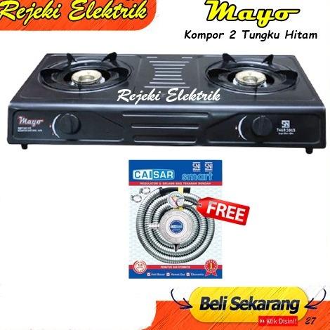 Jual Kompor Gas Tunu Mayo Warna Hitam Sni Terbaru Selang Regulator