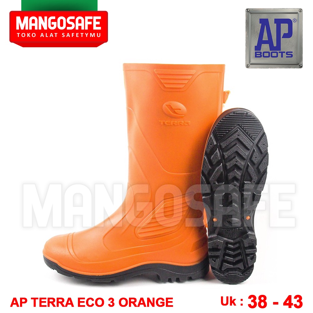 Jual Ap Boots Terra Eco Orange Sepatu Karet Pvc Boot Tinggi Panjang