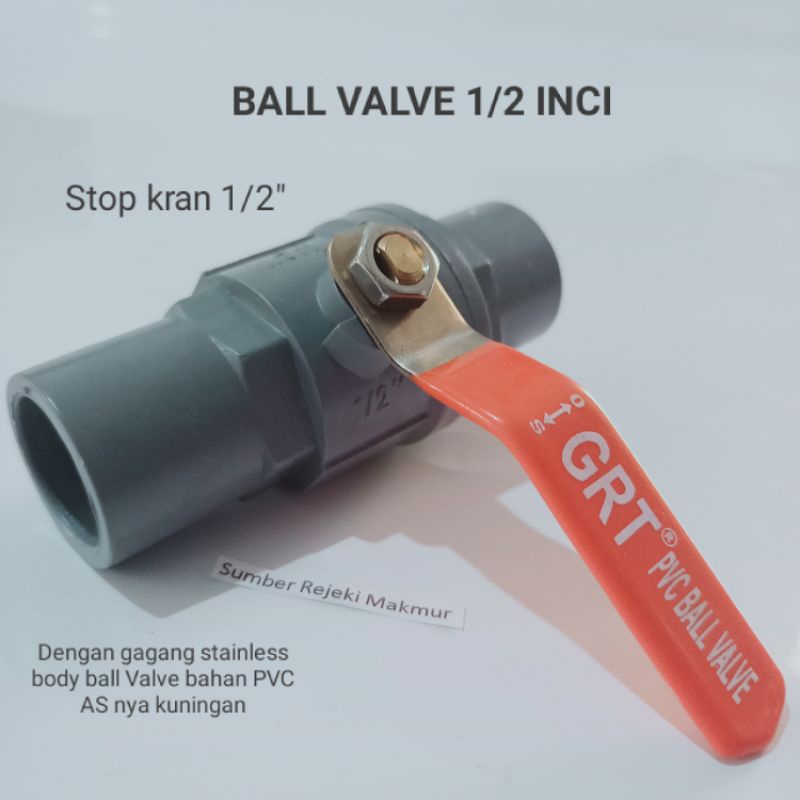 Jual BALL VALVE 1 2 PVC GAGANG BESI INCI STOP KRAN Shopee Indonesia